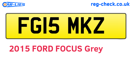 FG15MKZ are the vehicle registration plates.