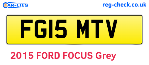 FG15MTV are the vehicle registration plates.