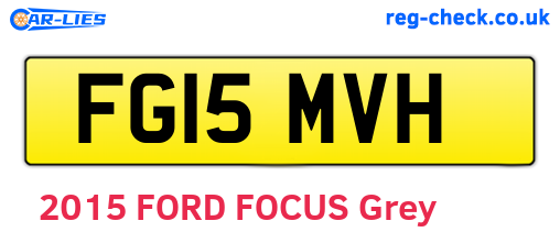 FG15MVH are the vehicle registration plates.