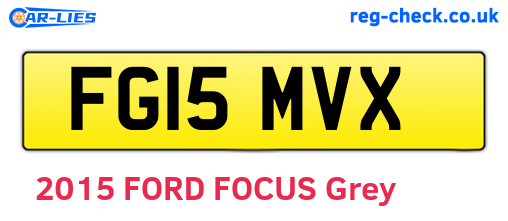 FG15MVX are the vehicle registration plates.