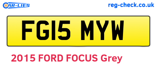 FG15MYW are the vehicle registration plates.