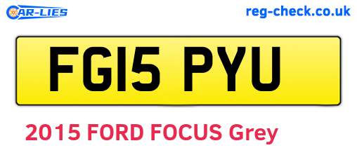 FG15PYU are the vehicle registration plates.
