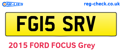 FG15SRV are the vehicle registration plates.