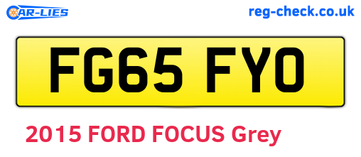 FG65FYO are the vehicle registration plates.