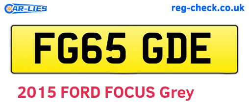 FG65GDE are the vehicle registration plates.