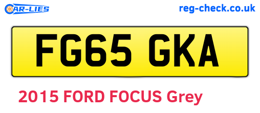 FG65GKA are the vehicle registration plates.