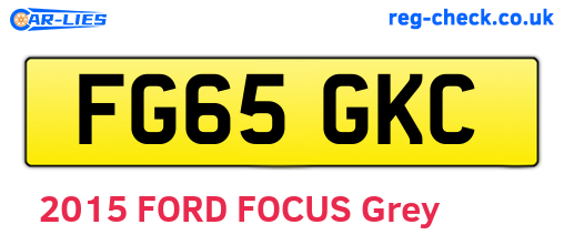 FG65GKC are the vehicle registration plates.