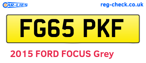 FG65PKF are the vehicle registration plates.