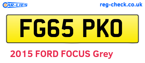 FG65PKO are the vehicle registration plates.