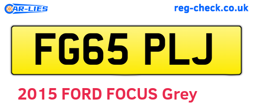 FG65PLJ are the vehicle registration plates.