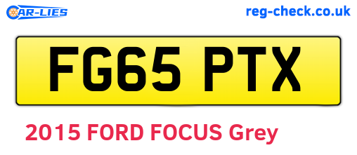 FG65PTX are the vehicle registration plates.
