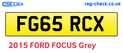 FG65RCX are the vehicle registration plates.