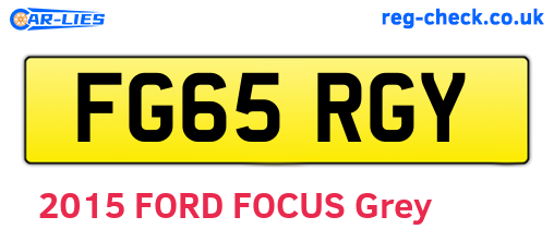 FG65RGY are the vehicle registration plates.