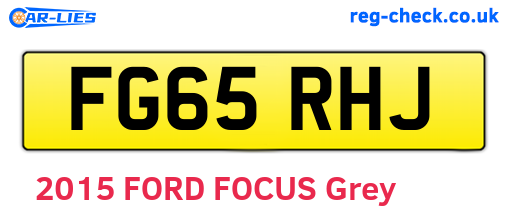 FG65RHJ are the vehicle registration plates.