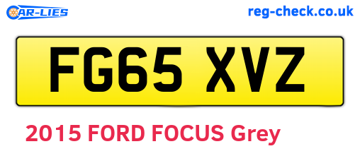 FG65XVZ are the vehicle registration plates.