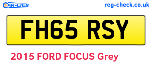 FH65RSY are the vehicle registration plates.
