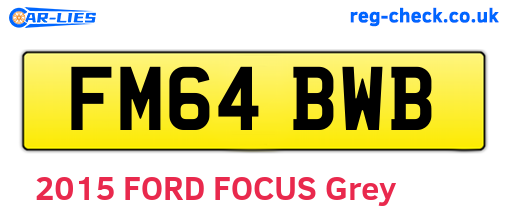 FM64BWB are the vehicle registration plates.