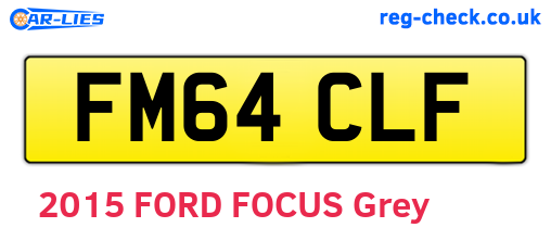 FM64CLF are the vehicle registration plates.