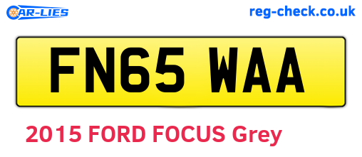 FN65WAA are the vehicle registration plates.