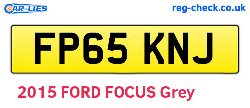 FP65KNJ are the vehicle registration plates.