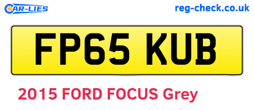FP65KUB are the vehicle registration plates.
