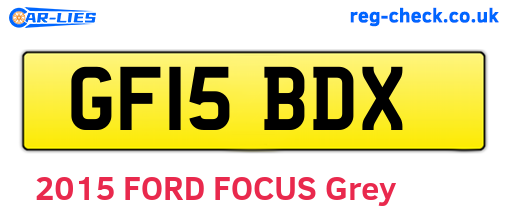 GF15BDX are the vehicle registration plates.