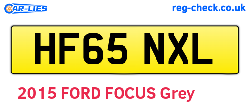 HF65NXL are the vehicle registration plates.