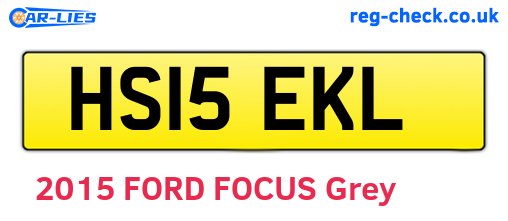 HS15EKL are the vehicle registration plates.