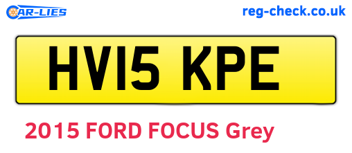 HV15KPE are the vehicle registration plates.