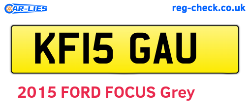 KF15GAU are the vehicle registration plates.