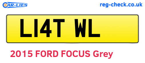 L14TWL are the vehicle registration plates.