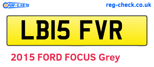 LB15FVR are the vehicle registration plates.