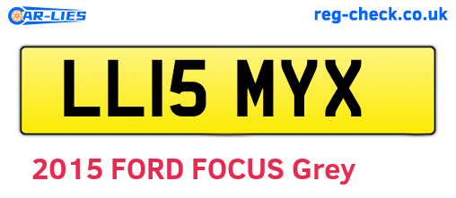 LL15MYX are the vehicle registration plates.