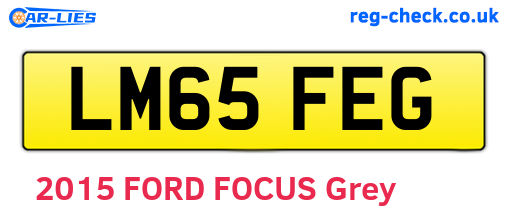 LM65FEG are the vehicle registration plates.