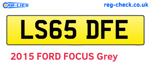 LS65DFE are the vehicle registration plates.