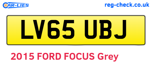 LV65UBJ are the vehicle registration plates.