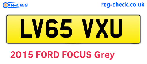 LV65VXU are the vehicle registration plates.