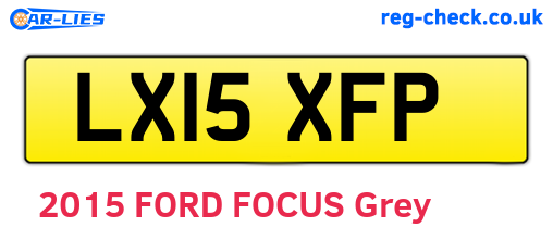 LX15XFP are the vehicle registration plates.