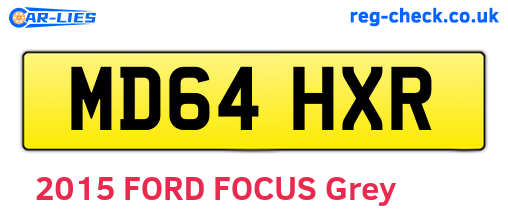 MD64HXR are the vehicle registration plates.