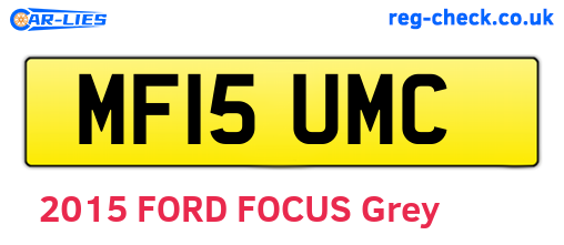 MF15UMC are the vehicle registration plates.