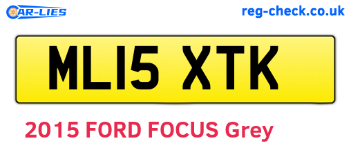ML15XTK are the vehicle registration plates.