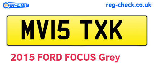 MV15TXK are the vehicle registration plates.