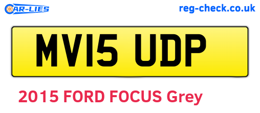 MV15UDP are the vehicle registration plates.