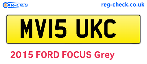 MV15UKC are the vehicle registration plates.