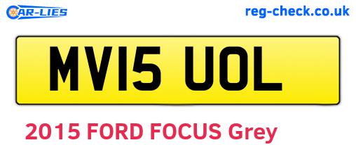 MV15UOL are the vehicle registration plates.