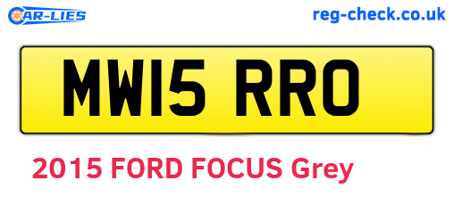MW15RRO are the vehicle registration plates.