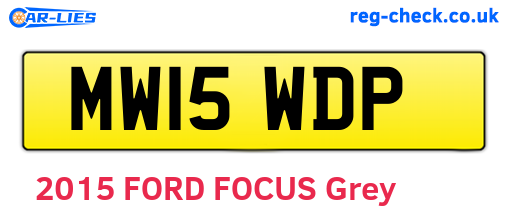 MW15WDP are the vehicle registration plates.