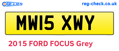 MW15XWY are the vehicle registration plates.