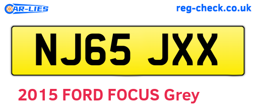 NJ65JXX are the vehicle registration plates.