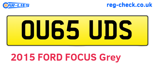 OU65UDS are the vehicle registration plates.
